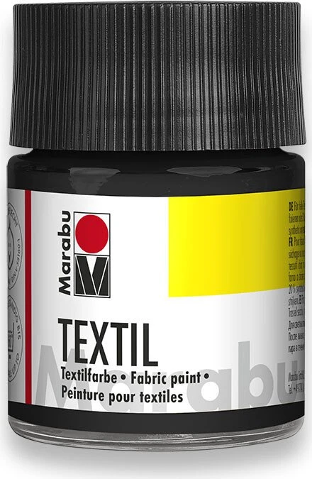 Marabu Textilfarbe, schwarz, 50ml