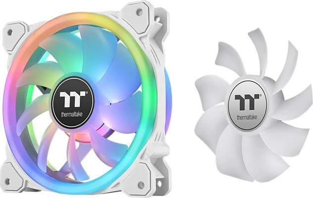 Thermaltake SWAFAN 14 RGB TT Premium Edition Snow White, weiß, LED-Steuerung, 140mm, 3er-Pack
