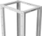 Lanberg Open Rack Series 19" Open Frame Rack 32HE, 4-Pfosten, mit Rollen, Flat Pack, tiefenverstellbar, 430-590mm, RAL 7035, 800mm tief Vorschaubild