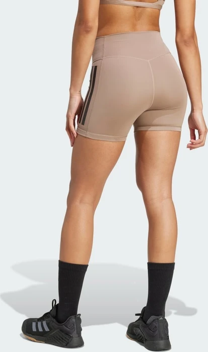 adidas Optime 3-Streifen Hose kurz chalky brown (Damen)