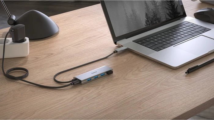 Hama USB Hub, 4x USB-A 3.0, USB-A/USB-C 3.0 [Stecker]
