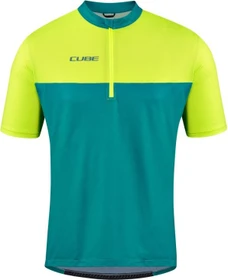 Cube ATX CMPT Half-Zip Trikot kurzarm green'n'lime (Herren)