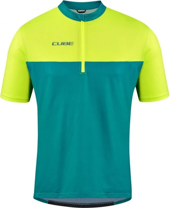 Cube ATX CMPT Half-Zip Trikot kurzarm green'n'lime (Herren)