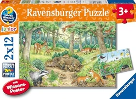 Ravensburger Puzzle Wieso? Weshalb? Warum? Tiere im Wald und auf der Wiese