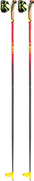 Leki Mezza Ultralite Touren Skistock natural carbon/bright red/neon yellow (Modell 2025/2026)