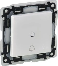 Legrand Valena Life Taster beleuchtet Glockensymbol IP44, ultraweiß