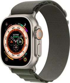 Apple Watch Ultra mit Alpine Loop Medium grün