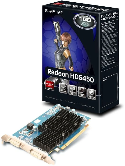 Sapphire Radeon HD 5450, 1GB DDR3, 2x DVI, lite retail