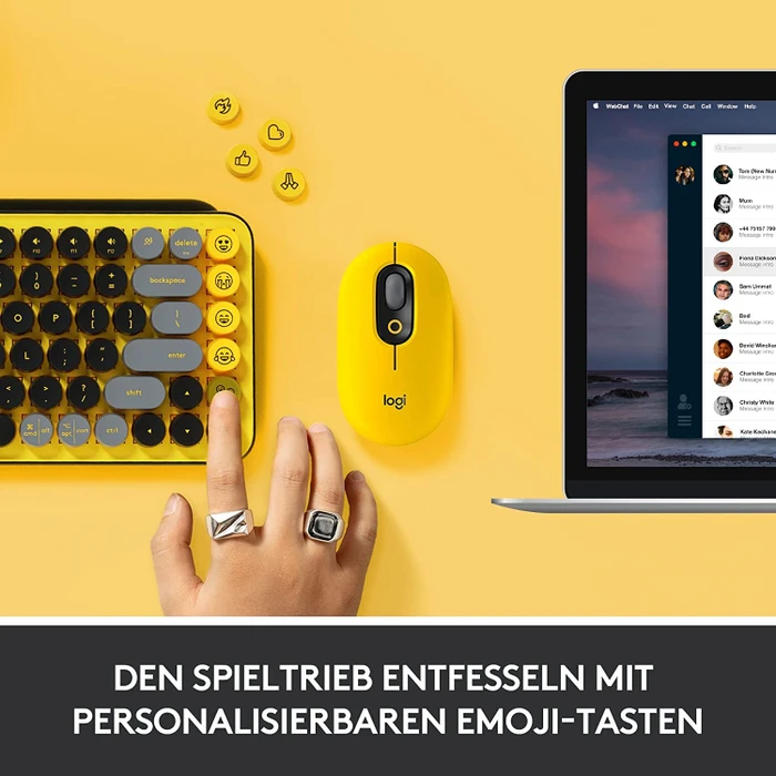 Logitech POP Keys Wireless Mechanical Keyboard, Logi Bolt, Blast, TTC BROWN, USB/Bluetooth, IT