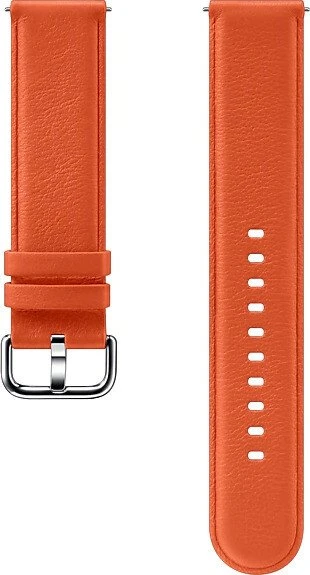 Samsung Leather Band 20mm für die Galaxy Watch Active 2 orange