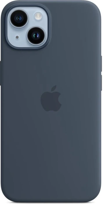 Apple Silikon Case mit MagSafe für iPhone 14 sturmblau
