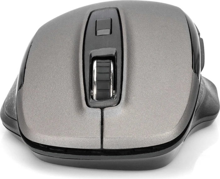 Digitus Ergonomic Wireless Optical Mouse, 6 Tasten, grau/schwarz, USB