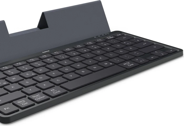 Hama Travel 600 Multi-Device-Tastatur, schwarz, mit integr. Hülle, Bluetooth, DE