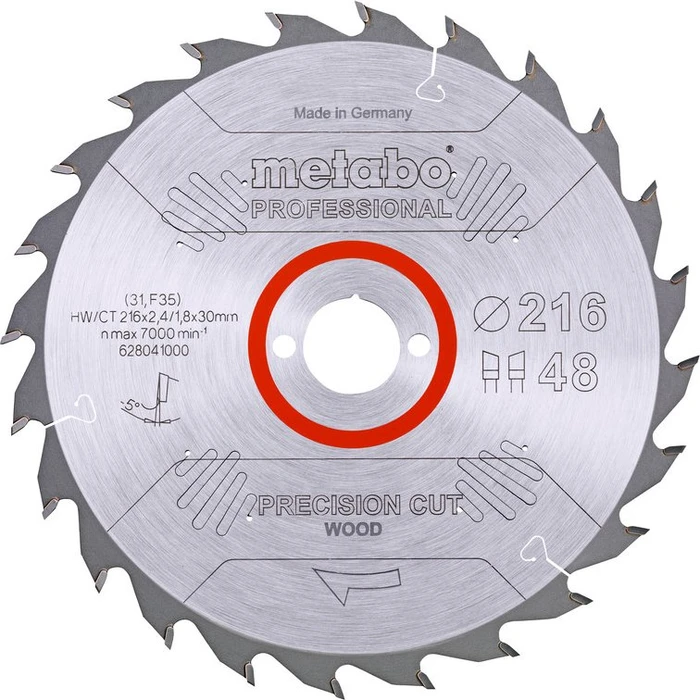 Metabo Precision Cut Kreissägeblatt 48Z, 216x1.8x30mm, 1 Stück