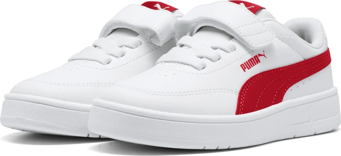 Puma Court Classic Clean puma white/for all time red (Junior)