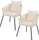Juskys Rope Gartensessel beige, 2 Stück (51516)