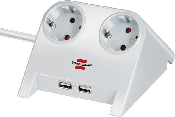 BRENNENSTUHL Desktop-Power 2x USB, 2-fach, 1.8m Image