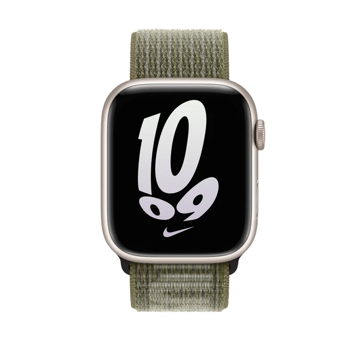 Apple Nike Sport Loop für Apple Watch 45mm Sequoia/Pure Platinum
