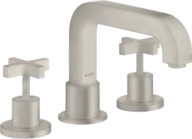 Hansgrohe Axor Citterio 3-Loch Wannenrandarmatur mit Kreuzgriffen edelstahloptik