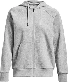 Under Armour Rival Fleece Zip Hoodie mod grey light heather/white (Damen)