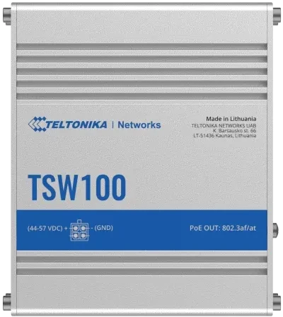 Teltonika TSW Industrial Gigabit Switch, 5x RJ-45, 120W PoE+