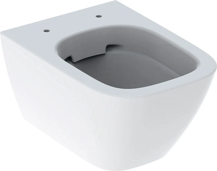Geberit Smyle Square Wand-WC Tiefspüler, verkürzte Ausladung, geschlossene Form, Rimfree weiß