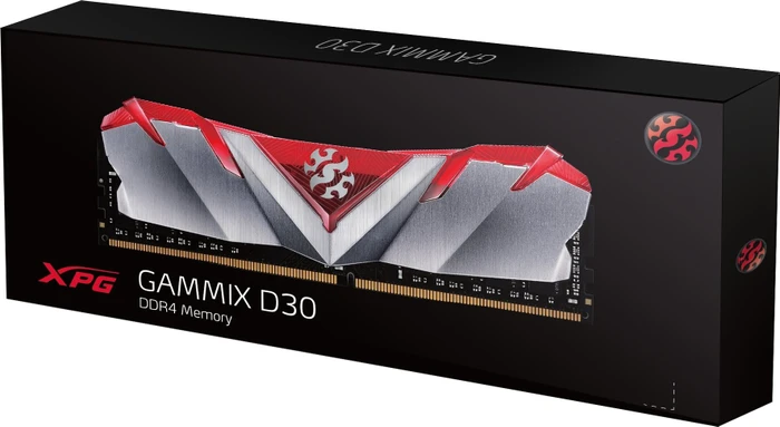 ADATA XPG Gammix D30 rot UDIMM 8GB, DDR4-3000, CL16-20-20