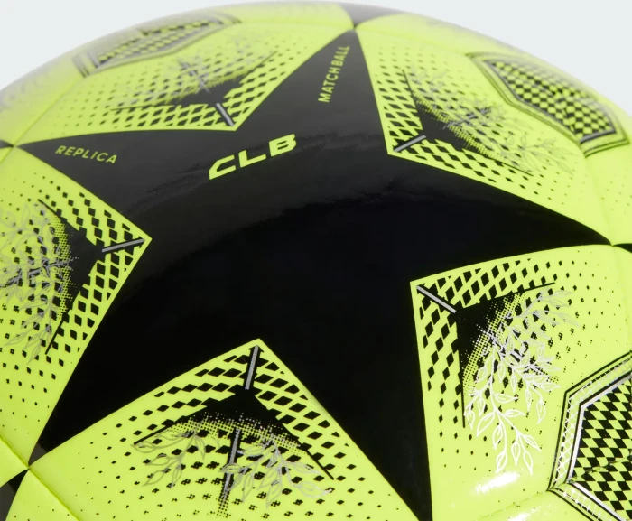 adidas UCL 2024/2025 Knockout Phase Club Fußball solar yellow/black/silver metallic