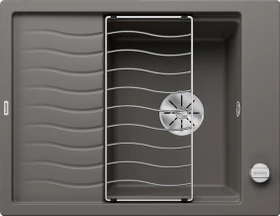 Blanco Elon 45 S InFino Becken reversibel mit Ablauffernbedienung vulkangrau