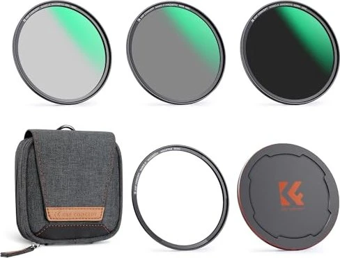 K&F Concept Nano-X Magnetfilter Set CPL + ND8 + ND64 + Adapter + Objektivdeckel 82mm