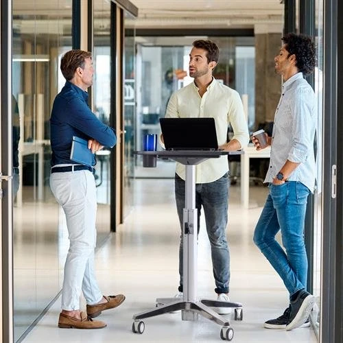 Ergotron LearnFit mobiler Arbeitsplatz 61x56cm grau/grau