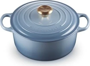 Le Creuset Signature Gusseisen Bräter rund 24cm 4.2l chambray