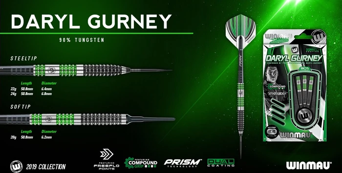 Winmau Daryl Gurney Steel Dart Dartpfeil 24g