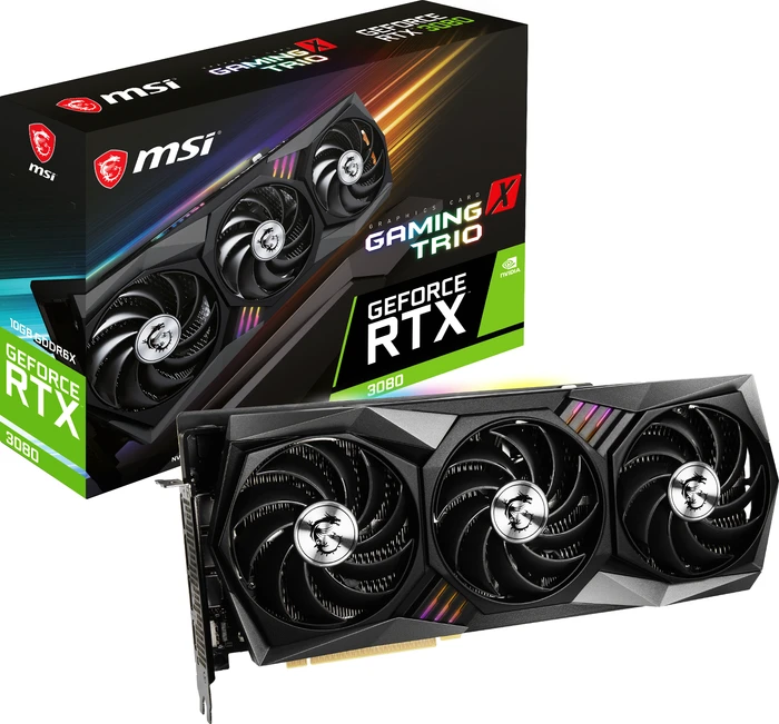 MSI GeForce RTX 3080 Gaming X Trio 10G, 10GB GDDR6X, HDMI, 3x DP