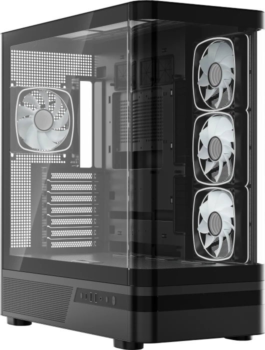 Modecom Volcano AQ100 ARGB Black, Glasfenster
