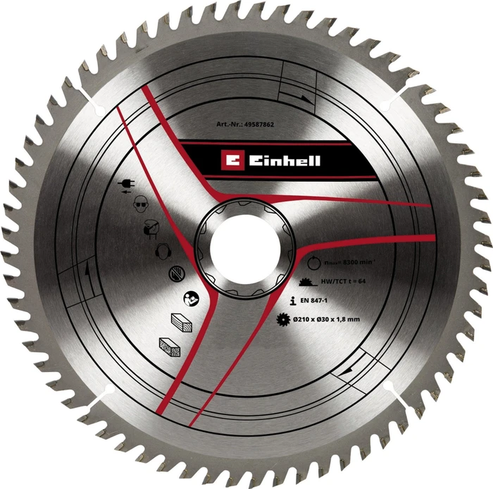 Einhell HM Kreissägeblatt 64Z, 210x1.8x30mm, 1 Stück