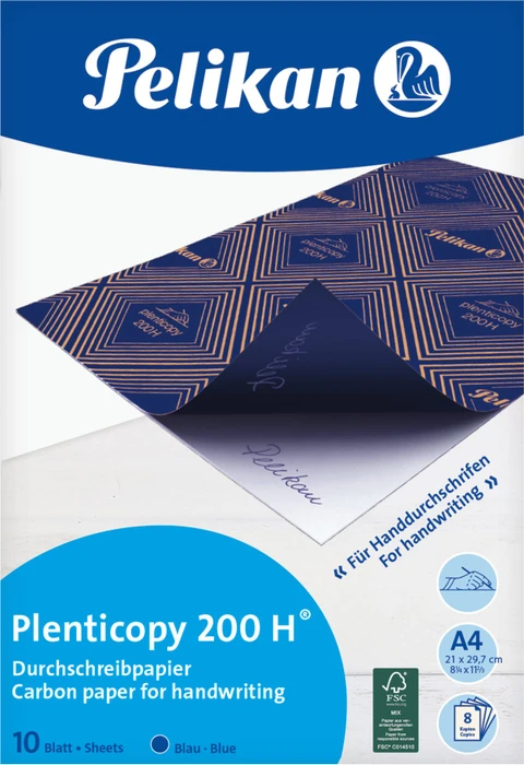 Pelikan Plenticopy 200 H Durchschreibepapier blau, A4, 10 Blatt