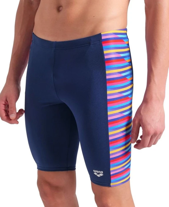 Arena Racing Stripe Mid Badehose navy/multi (Herren)