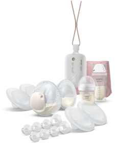 Philips Avent SCD553/11 Hands Free Elektrisches Doppel-Milchpumpen Starter-Set