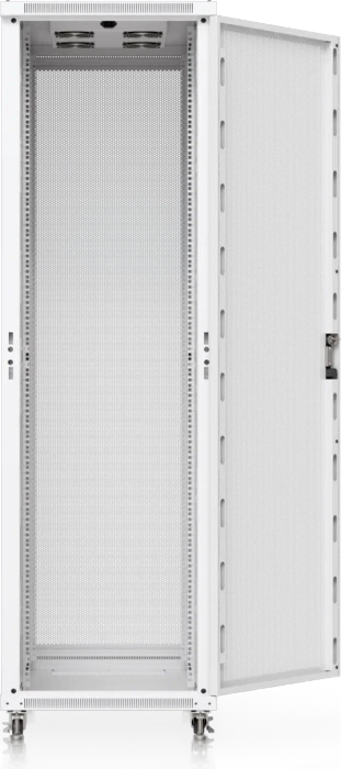 Ubiquiti 42U Rack Cabinet, 19" Rackschrank 42HE, mit Rollen, Gitternetztür, weiß, 1000mm tief