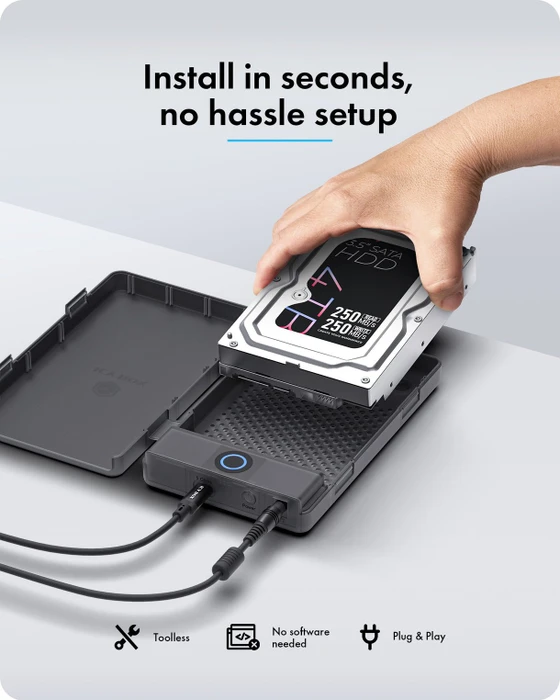 RaidSonic Icy Box IB-388-CU3, Spade Base 388, USB-C 3.0