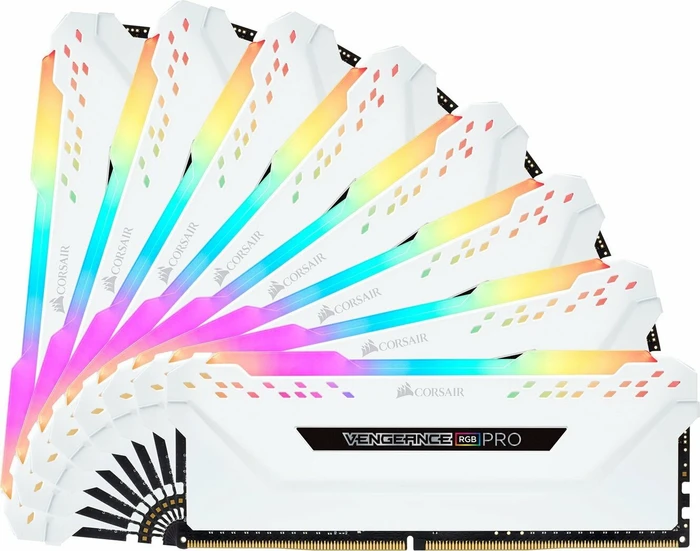 Corsair Vengeance RGB PRO weiß UDIMM 256GB Kit, DDR4-3200, CL16-20-20-38