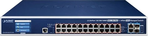 Planet GS-6320 Rackmount Gigabit Managed Switch, 26x RJ-45, 2x SFP+, 720W PoE++