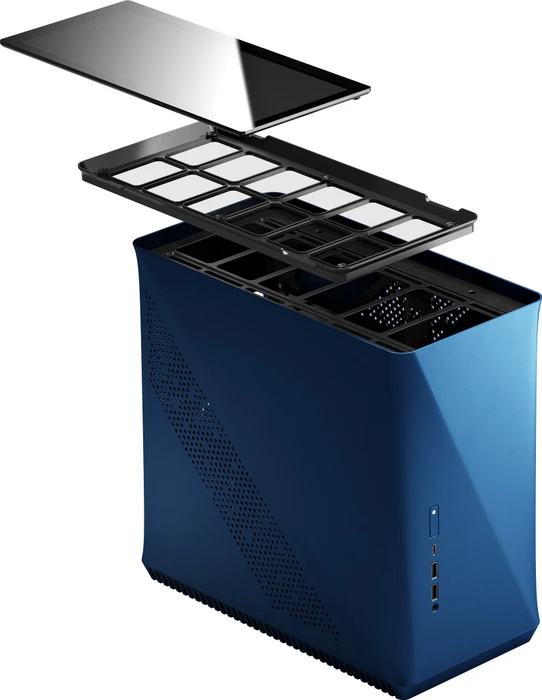 Fractal Design Era ITX Cobalt TG, Glasfenster, Mini-ITX