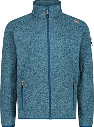 CMP Melange Knit Tech Heavy Fleece Jacke deep lake/white (Herren)
