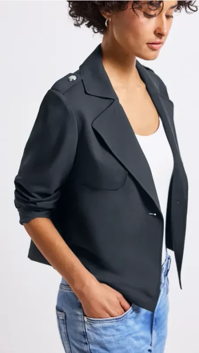 Street One Kurzer Trenchcoat Jacke deepwater blue (Damen)