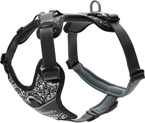 Hunter Geschirr Divo Reflect, L, schwarz/grau
