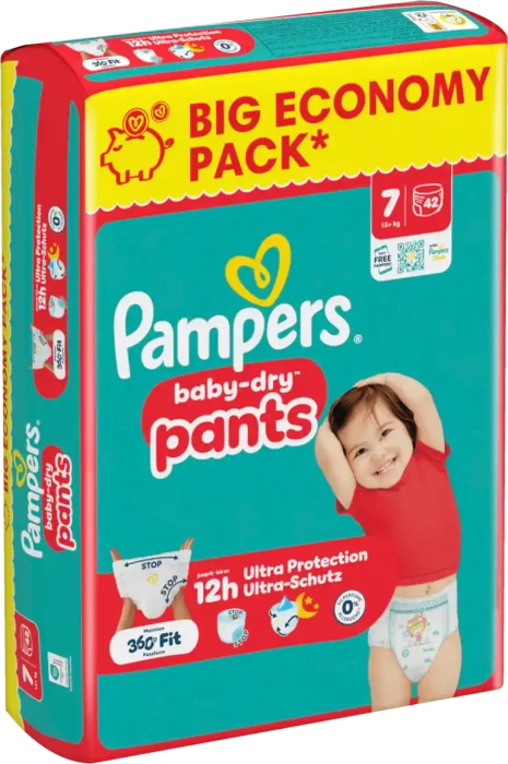 Pampers Baby-Dry pants Gr.7 Einwegwindel, 17+kg, 42 Stück