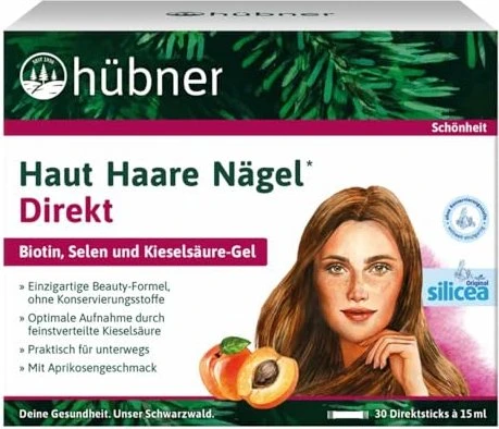 Hübner Haut Haare Nägel Direkt Sticks Aprikose, 30 Stück