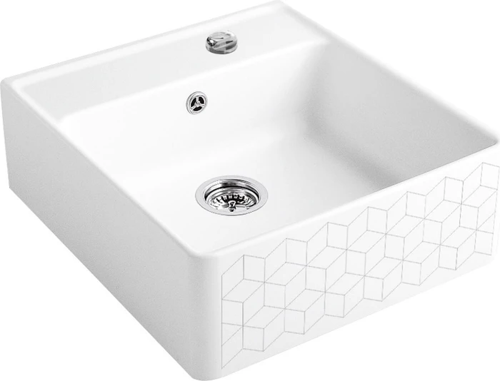 Villeroy & Boch Spülstein Becken mittig mit Ablauffernbedienung mosaïque